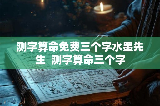 测字算命免费三个字水墨先生  测字算命三个字