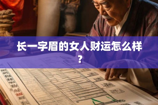 长一字眉的女人财运怎么样？