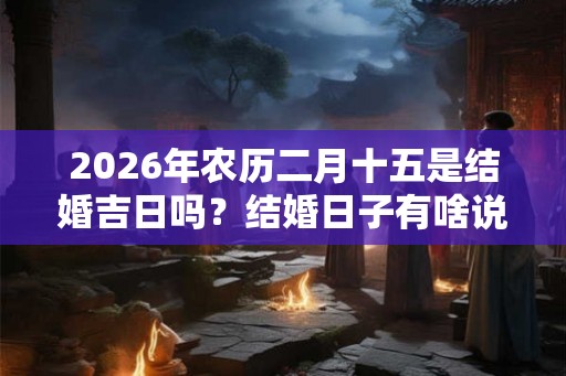 2026年农历二月十五是结婚吉日吗？结婚日子有啥说法？
