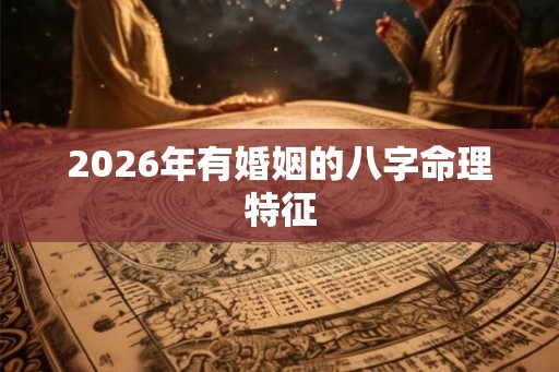 2026年有婚姻的八字命理特征