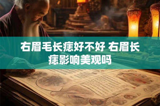 右眉毛长痣好不好 右眉长痣影响美观吗