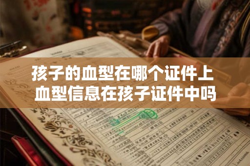 孩子的血型在哪个证件上 血型信息在孩子证件中吗