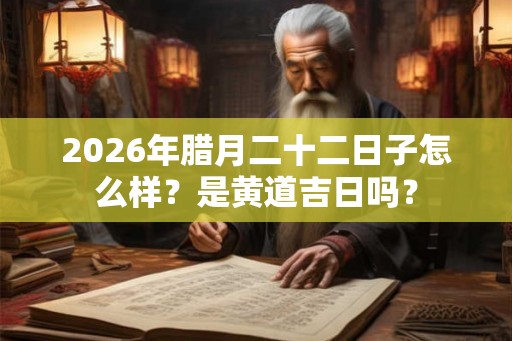 2026年腊月二十二日子怎么样？是黄道吉日吗？