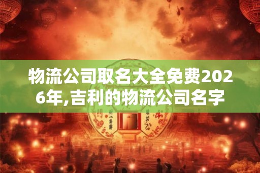 物流公司取名大全免费2026年,吉利的物流公司名字