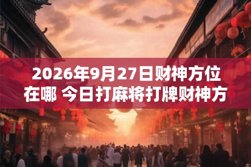 2026年9月27日财神方位在哪 今日打麻将打牌财神方位