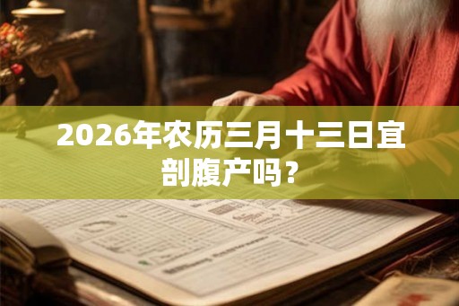 2026年农历三月十三日宜剖腹产吗？