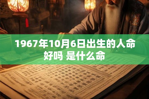 1967年10月6日出生的人命好吗 是什么命 1967年10月6日出生的人命好吗 是什么命