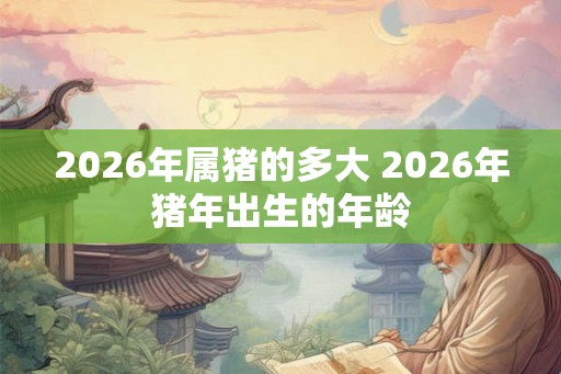 2026年属猪的多大 2026年猪年出生的年龄 2026年属猪的多大 2026年猪年出生的年龄