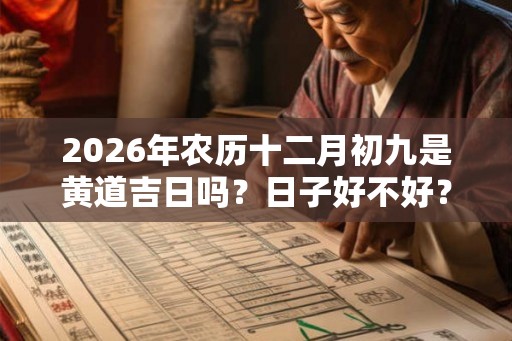 2026年农历十二月初九是黄道吉日吗?日子好不好? 2026年农历十二月初九是黄道吉日吗?日子好不好?