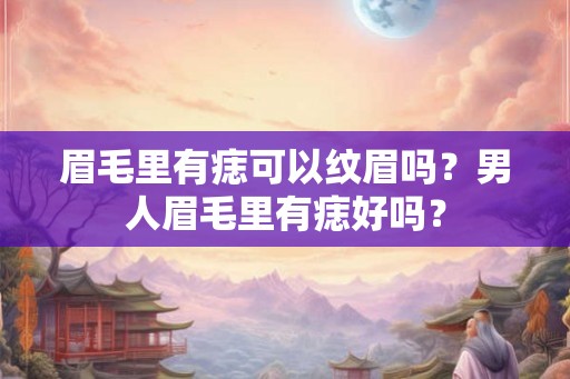 眉毛里有痣可以纹眉吗？男人眉毛里有痣好吗？