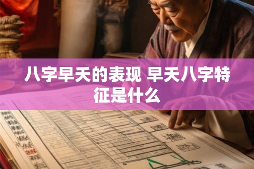 八字早夭的表现 早夭八字特征是什么