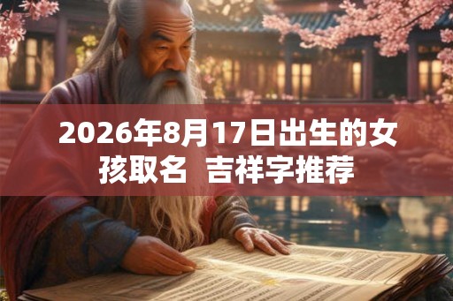 2026年8月17日出生的女孩取名 吉祥字推荐 2026年8月17日出生的女孩取名 吉祥字推荐