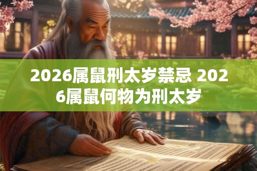 2026属鼠刑太岁禁忌 2026属鼠何物为刑太岁