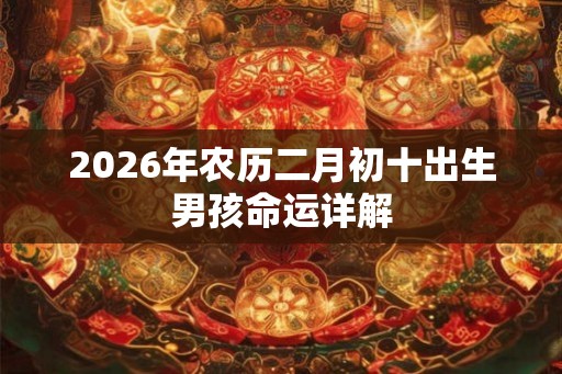 2026年农历二月初十出生男孩命运详解