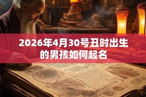2026年4月30号丑时出生的男孩如何起名