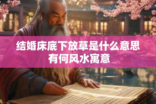 结婚床底下放草是什么意思 有何风水寓意