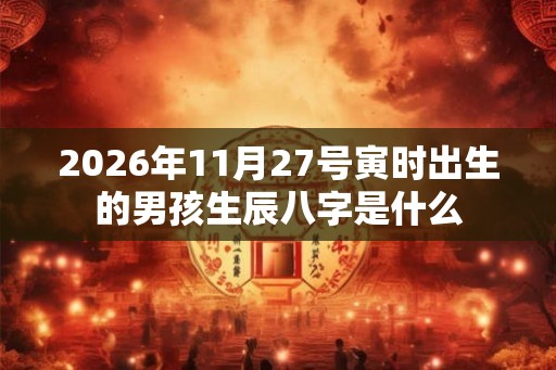 2026年11月27号寅时出生的男孩生辰八字是什么