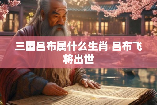 三国吕布属什么生肖 吕布飞将出世