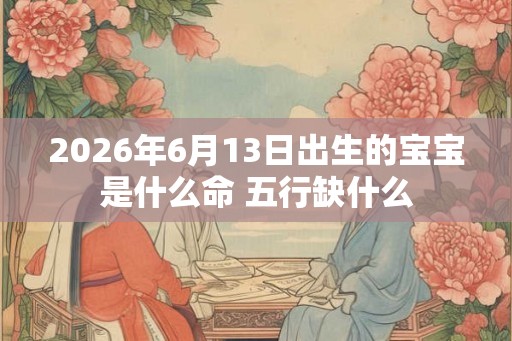 2026年6月13日出生的宝宝是什么命 五行缺什么 2026年6月13日出生的宝宝是什么命 五行缺什么