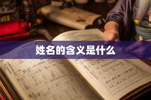 姓名的含义是什么 姓名的含义是什么