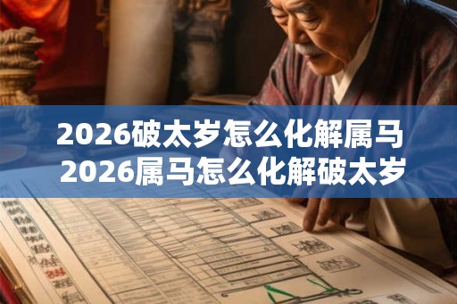 2026破太岁怎么化解属马 2026属马怎么化解破太岁