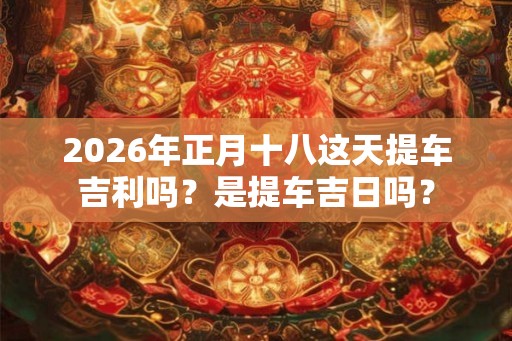 2026年正月十八这天提车吉利吗？是提车吉日吗？