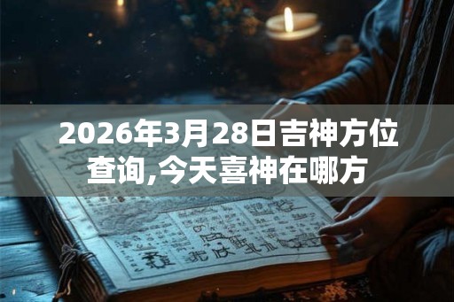 2026年3月28日吉神方位查询,今天喜神在哪方