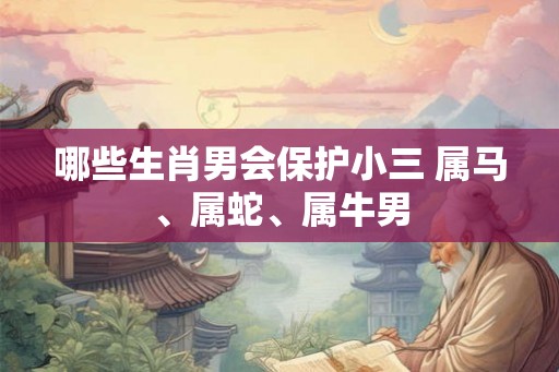 哪些生肖男会保护小三 属马、属蛇、属牛男