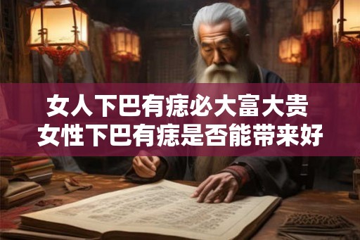 女人下巴有痣必大富大贵 女性下巴有痣是否能带来好运