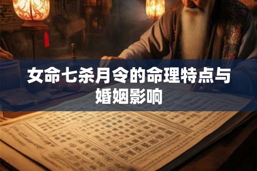 女命七杀月令的命理特点与婚姻影响 女命七杀月令的命理特点与婚姻影响