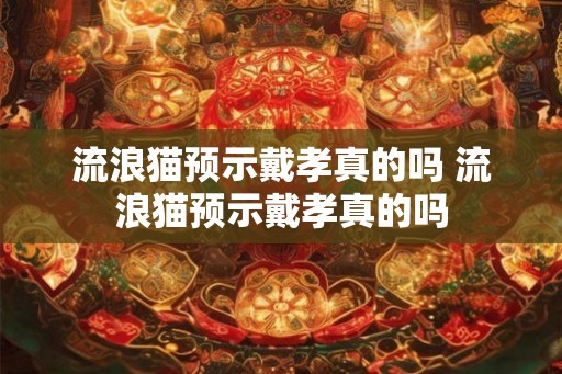 流浪猫预示戴孝真的吗 流浪猫预示戴孝真的吗