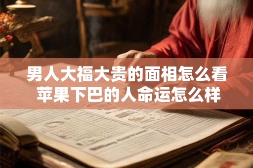 男人大福大贵的面相怎么看 苹果下巴的人命运怎么样 男人大福大贵的面相怎么看 苹果下巴的人命运怎么样