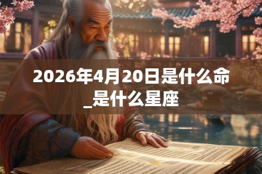 2026年4月20日是什么命_是什么星座