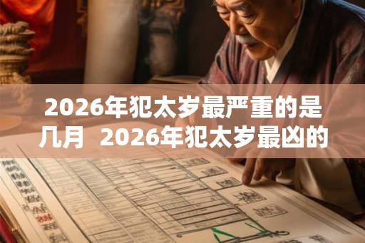 2026年犯太岁最严重的是几月  2026年犯太岁最凶的四大生肖