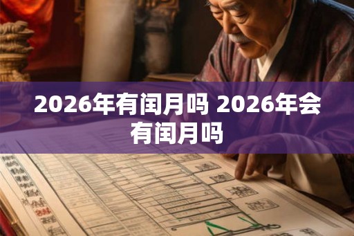 2026年有闰月吗 2026年会有闰月吗