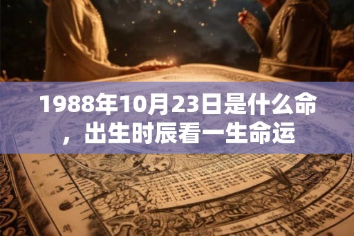 1988年10月23日是什么命，出生时辰看一生命运