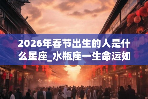 2026年春节出生的人是什么星座_水瓶座一生命运如何