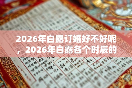 2026年白露订婚好不好呢,2026年白露各个时辰的吉凶情况? 2026年白露订婚好不好呢,2026年白露各个时辰的吉凶情况?
