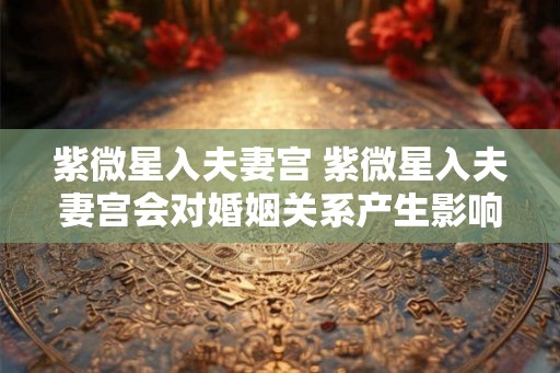 紫微星入夫妻宫 紫微星入夫妻宫会对婚姻关系产生影响吗