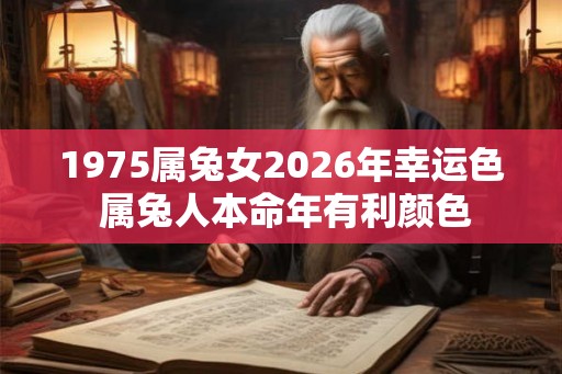 1975属兔女2026年幸运色 属兔人本命年有利颜色