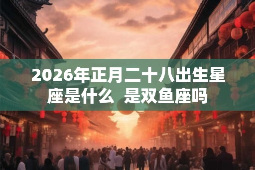 2026年正月二十八出生星座是什么 是双鱼座吗 2026年正月二十八出生星座是什么 是双鱼座吗