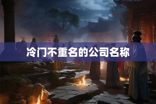 冷门不重名的公司名称