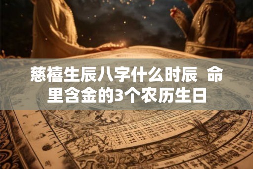 慈禧生辰八字什么时辰 命里含金的3个农历生日 慈禧生辰八字什么时辰 命里含金的3个农历生日