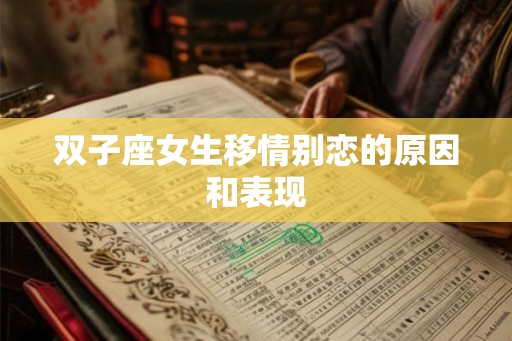 双子座女生移情别恋的原因和表现