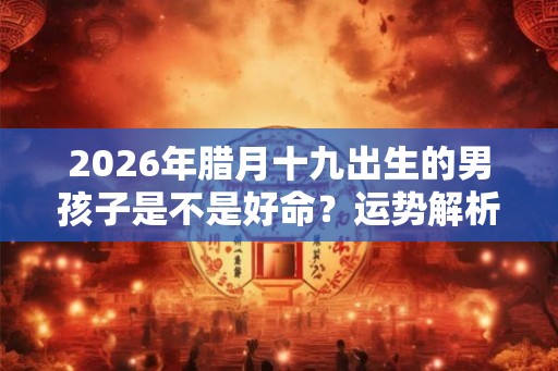 2026年腊月十九出生的男孩子是不是好命？运势解析