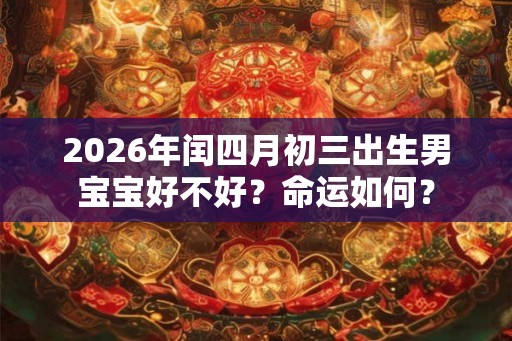 2026年闰四月初三出生男宝宝好不好？命运如何？