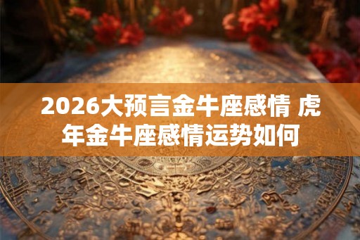 2026大预言金牛座感情 虎年金牛座感情运势如何
