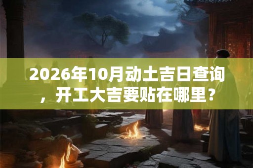 2026年10月动土吉日查询,开工大吉要贴在哪里? 2026年10月动土吉日查询,开工大吉要贴在哪里?