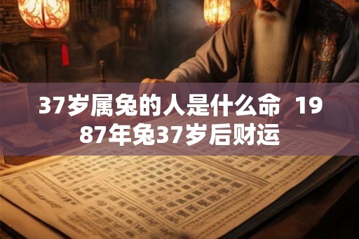 37岁属兔的人是什么命  1987年兔37岁后财运