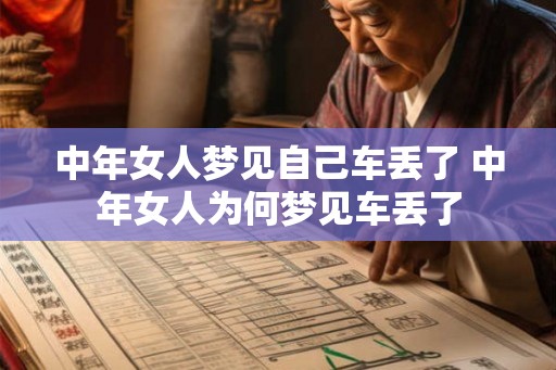 中年女人梦见自己车丢了 中年女人为何梦见车丢了
